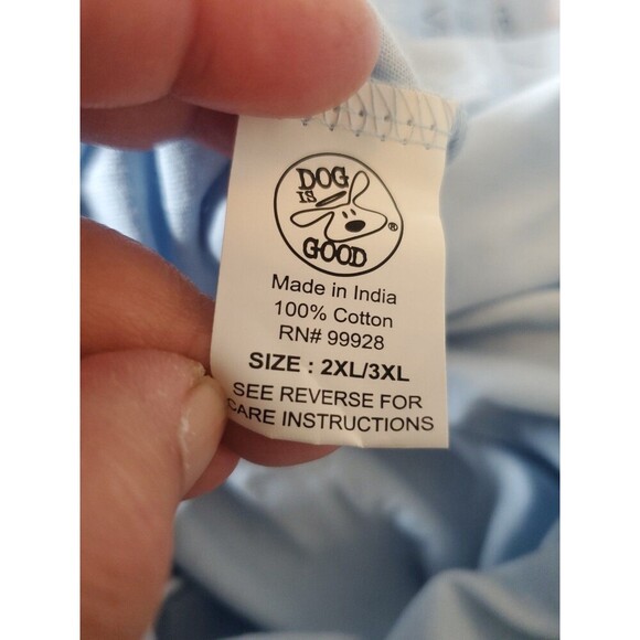 Dog Is Good Never Sleep Alone Short Sleeve V-Neck Sleep Shirt 2XL 3XL Cotton - Picture 16 of 16